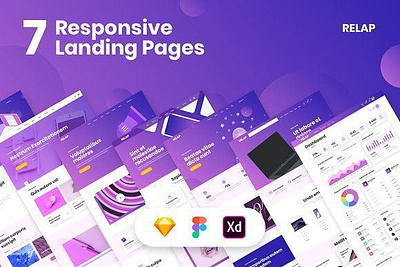 RELAP – Responsive Landing Pages - Figma Resources 3d animation branding business website design elementor pro graphic design logo motion graphics ui