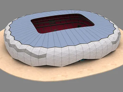 Education City Stadium Qatar 3d model 3d architecture building cityscape educationcity education landmark qatar world cup 2022 soccerball sta