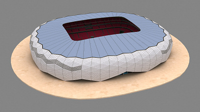 Education City Stadium Qatar 3d model 3d architecture building cityscape educationcity education landmark qatar world cup 2022 soccerball sta