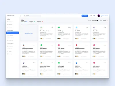 Hr Management Job Board admin dashboard admin job board design dragdrop hr job board hr managment hr managment job board job board typography ui ui ux design ux