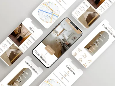 Oasis Residence UI/UX Mobile branding graphic design illustration logo ui ux vector