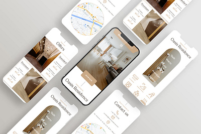 Oasis Residence UI/UX Mobile branding graphic design illustration logo ui ux vector