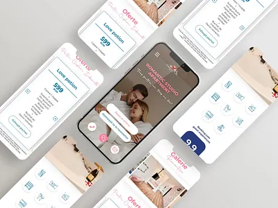 Romantic Studio Brasov UI/UX Mobile branding design graphic design illustration logo ui ux vector