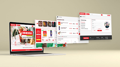 Ermosa – Online Grocery Store UI/UX Desktop branding design graphic design illustration logo ui ux vector