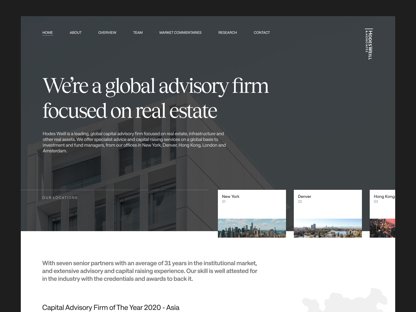 Hodes Weill Landing Page animation design landing page ui ui animation web website