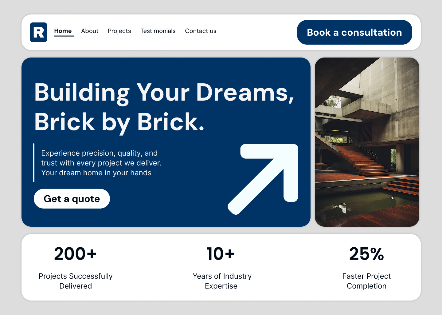 Construction Building Site Website Design construction site design designing figma ui ux web design website design website designing