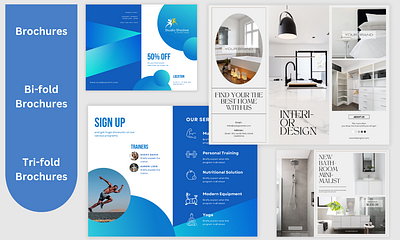 Brochure design bi fold brouchers graphic design trifold