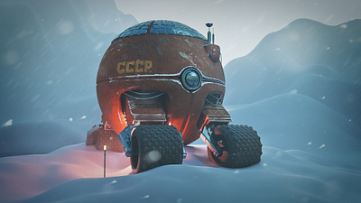 terrain vehicle 3d art blender illustration robot texturing ussr визуализация