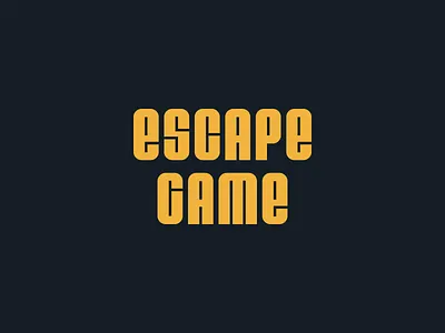 Escape Game Wordmark adventure bold custom design escape freedom game geometric key logo logotype maze modern rectangle room square structure type typeface wordmark