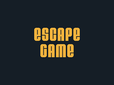 Escape Game Wordmark adventure bold custom design escape freedom game geometric key logo logotype maze modern rectangle room square structure type typeface wordmark