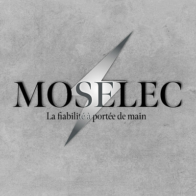 Moselec logo B&W branding design graphic design logo typography vector