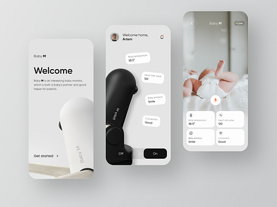 Baby camera Mobile App app baby baby camera design home mobile remote remote camera smart smart home ui uiux ux