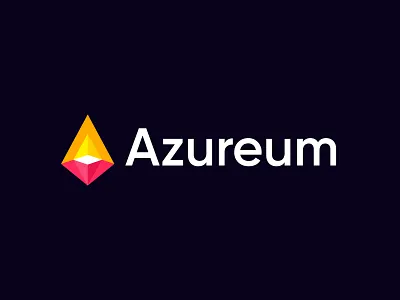 Azureum - letter A crypto tech logo blockchain branding crypto ethereum gems icon letter a logo logo design logo icon nft shape tech