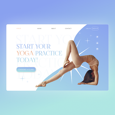 yoga classes landing page concept design ui