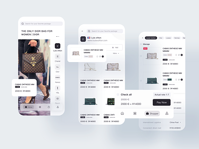 Overseas e-commerce trial draft app electricity high-end ui ux