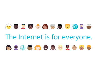 The Internet is for everyone. :) branding design emojis iconography illustration rule29 vector