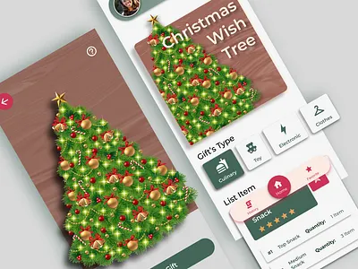 Christmas Mockup Mobile Design christmas gift mobile portfolio ui