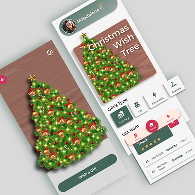 Christmas Mockup Mobile Design christmas gift mobile portfolio ui