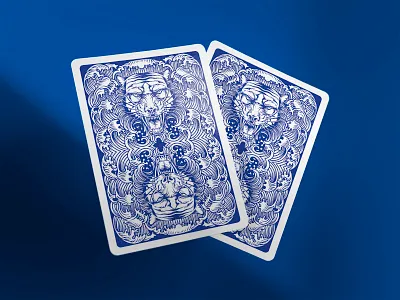 Back Card of Water Tiger back card branding card design illustration playingcard water tiger