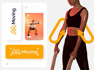 Branding - Logo identity concept app arrow brand identity branding fitness gym icon logo logo design logo designer logo identity logo maker logo mark marshal art mediia move run visual identity yoga