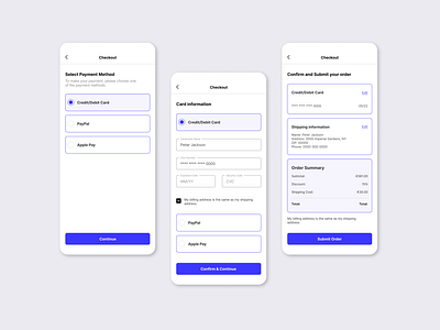 DailyUI - Credit Card Checkout app checkout creditcard page ui uiux ux web webdesign