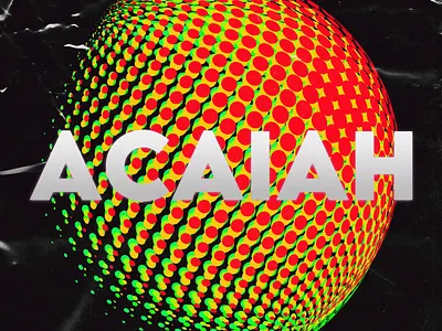 Acaiah produções graphic design logo simbolo vintage