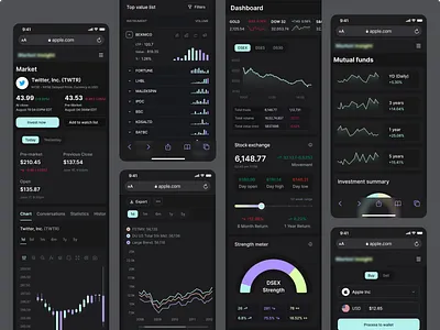 Stock Trading Platform UI/UX Design admin theme dark admin dark application dark dashboard dark saas data visualization enterprise dashboard enterprise software mobile responsive platform saas saas dashboard saas design stock stock trading trading trading platform ui ui ux design ux