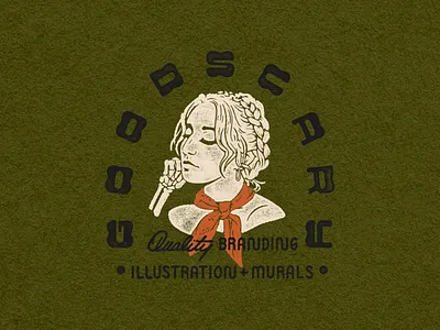 Good Scary Studios brand identity branding design hand lettered hand lettering illustration logo procreate retro