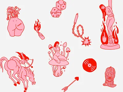 "Go raw or go home!" Sticker Concept fire flashillustration illustartor illustration kinky procreate raw sketches stickerconcept stickers truegrittexturesupply