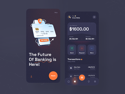 Banking App app app design bank banking banking app design finance finance app financial app fintech ios minimal mobile mobile app mobile app design mobile design mobile ui typography ui ux