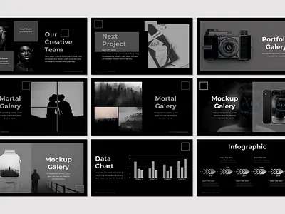 Mortal - Google Slides Template #3 app branding design graphic design illustration logo typography ui ux vector