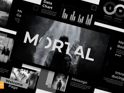 Mortal - Google Slides Template #1 app branding design graphic design illustration logo typography ui ux vector