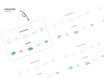 DailyUI #055 Icon Set dailyui day55 figma graphiks graphiksdeign icon set icons minimal ui weather icons