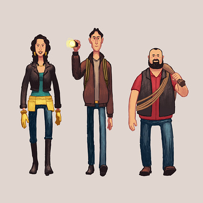History Channel's American Pickers "Across America" character design illustration