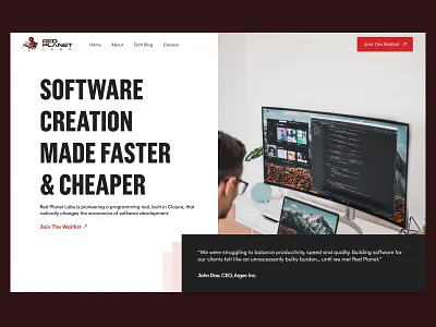 Red Planet Labs Landing Page design landing page ui web website