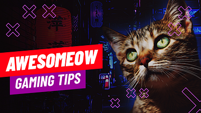 AWESOMEOW youtube thumbnail design graphic design illustration logo typography