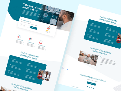 Medical & health website health landing page medical ui user interface ux webdesign website