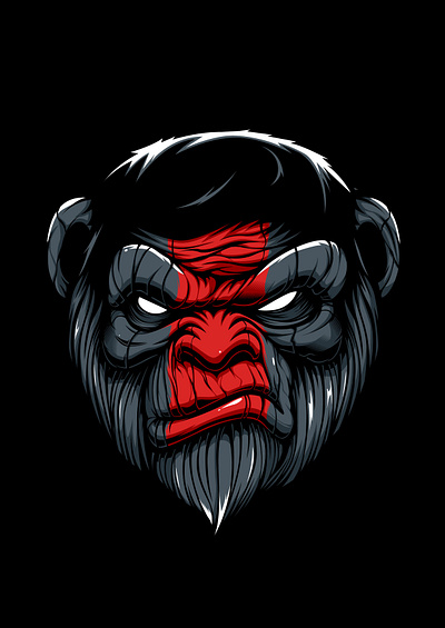 Mad ape design digital art fanart character design illustration sticker tshirt design typography