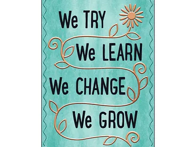 ui Poster "We TRY We LEARN We CHANGE…" animation app branding design graphic design illustration ui vector