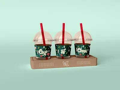 Cup of Cheer design hand lettering illo illustration lettering packaging