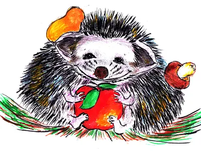 Хочешь, поделюсь? branding design graphic design illustration logo смешные животные украина цифровая иллюстрация ёжик