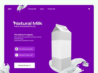 Yarl | Dairy Product | eCommerce Landing Page dairy product ecommerce landing page shopify ui website design wocommerce