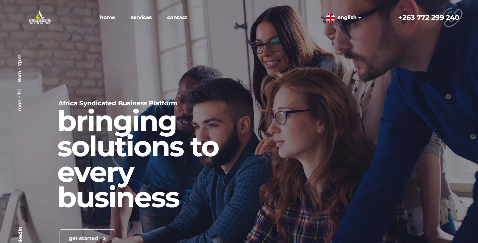 Example of Africa Syndicated Business Platform Website