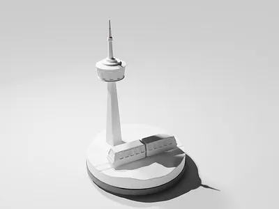 Toronto. 3d canada digitalart lowpoly ontario render toronto tower