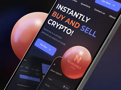 Crypto Exchange Landing Page blockchain crypto design landing ui ux web web3 website