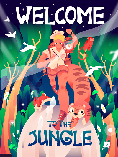 Welcome to the Jungle Book Cover Illustration character character design childrenbook childrenillustration coverbook coverbookillustration design illustration vector
