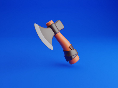 Axe 3D Illustration 3d adventure axe blender character design hiking illustration