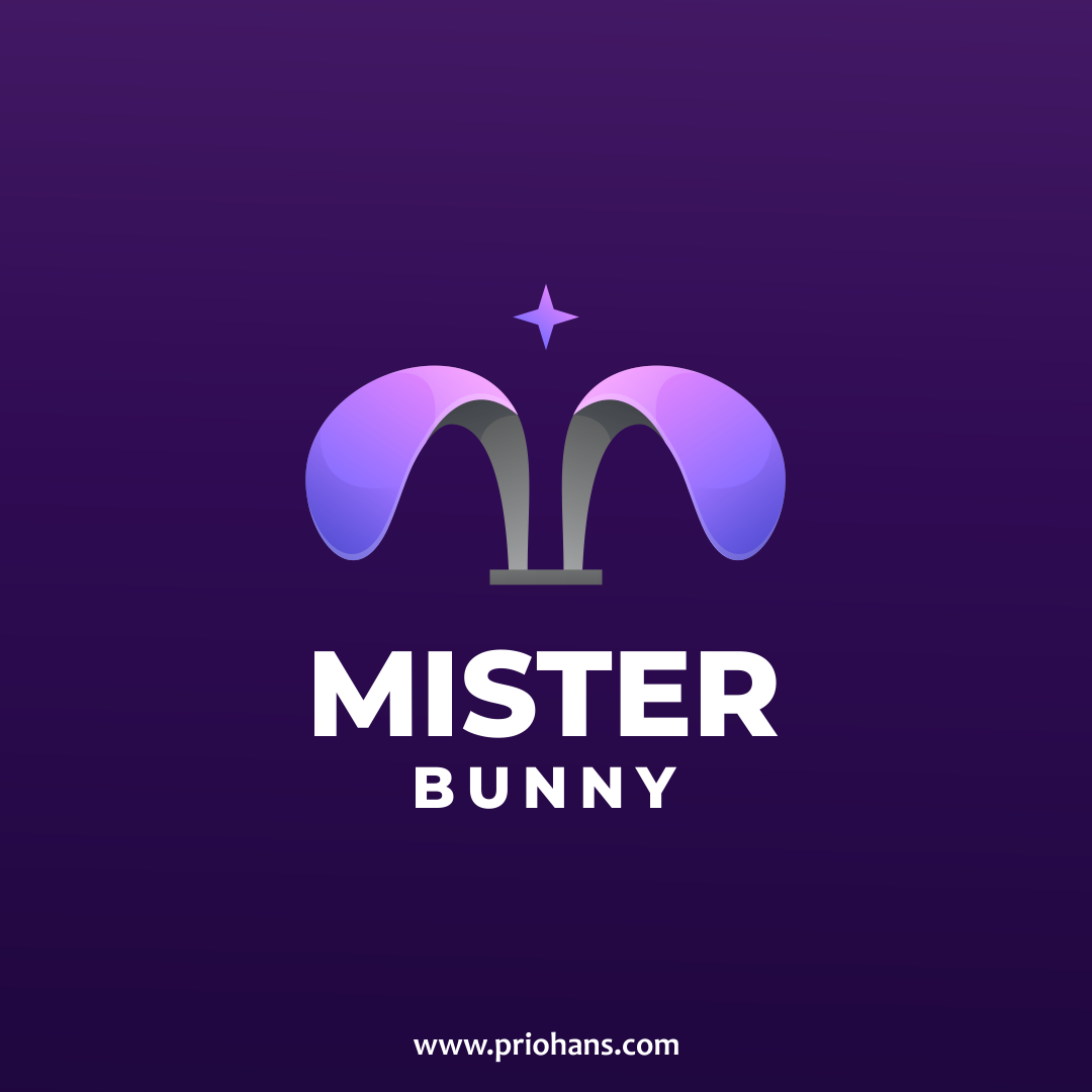 Bunny Logo Design brand brand guidelines branding bunny bunny logo color design illustration letter m logo m logo prio hans rabbit rabbit logo typography vector