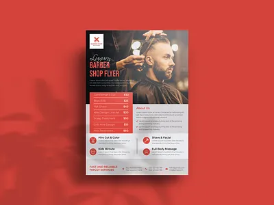 Barber Shop Flyer Design barber shop barber shop flyer brochure business business flyer corporate flyer creative flyer design flyer flyer artwork flyer design flyer template flyers hare cut illustration leaflet logo poster print template