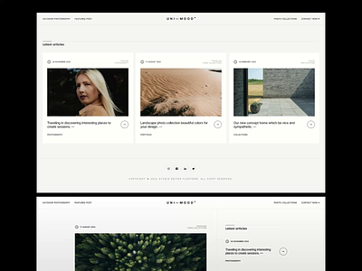 Uni—Mood - Minimalist Blog Concept articles blog clean cms concept design editorial magazine minimal minimalist simple ui ux web design website